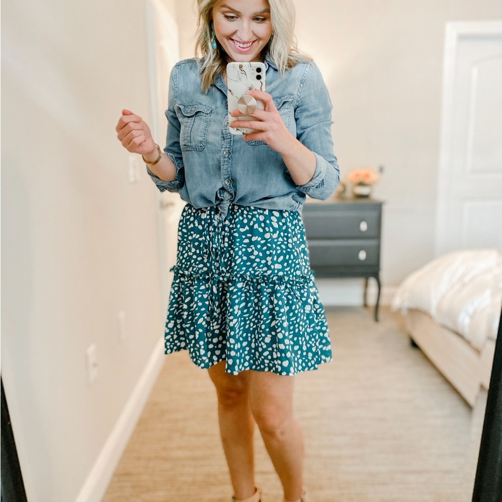 American eagle button down denim/chambray top